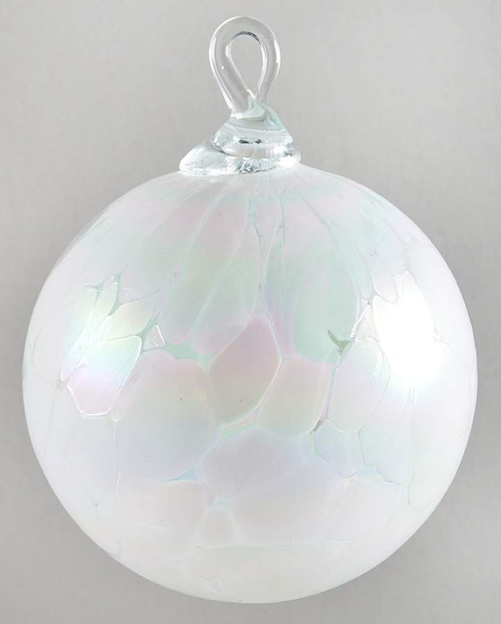 Classic Ball Ornaments Snow Mosaic Chip - No Box by Glass Eye Studio-1