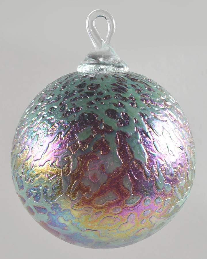 Classic Ball Ornaments Teal Carnival Splash - No Box by Glass Eye Studio-1