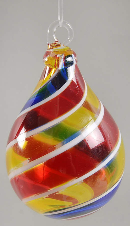 Annual Limited Edition Ornament 2021 Holiday Raindrop - Boxed by Glass Eye Studio-1