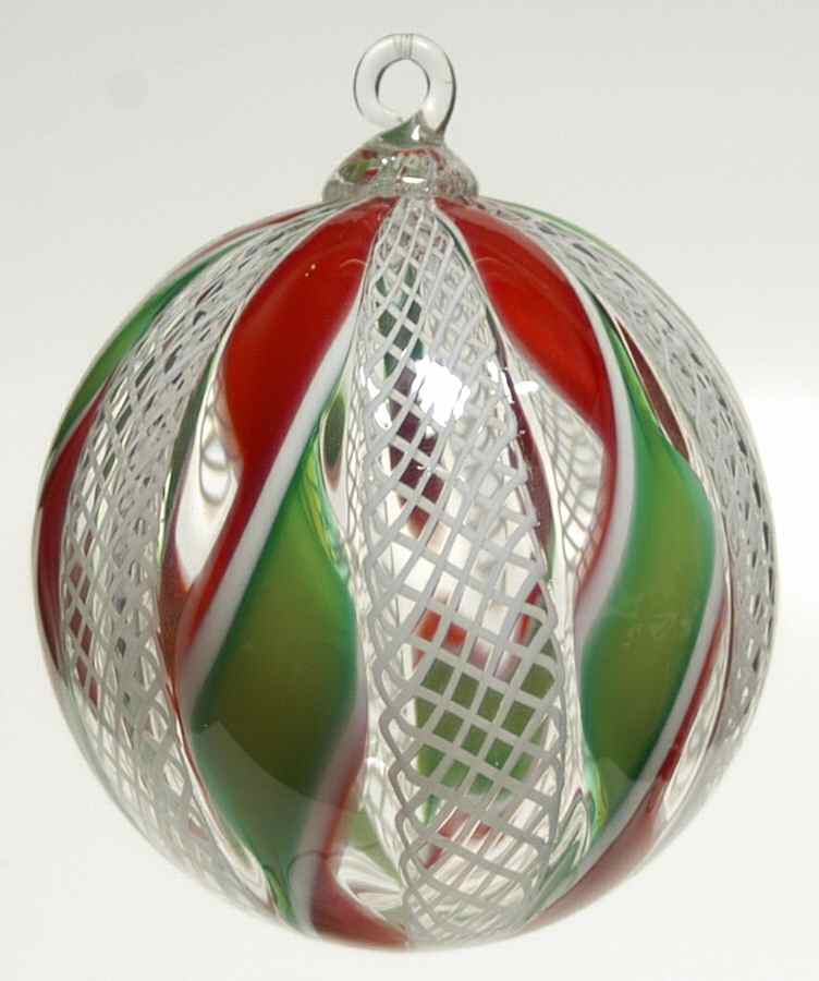 Annual Limited Edition Ornament Peppermint Frost - Boxed by Glass Eye Studio-1
