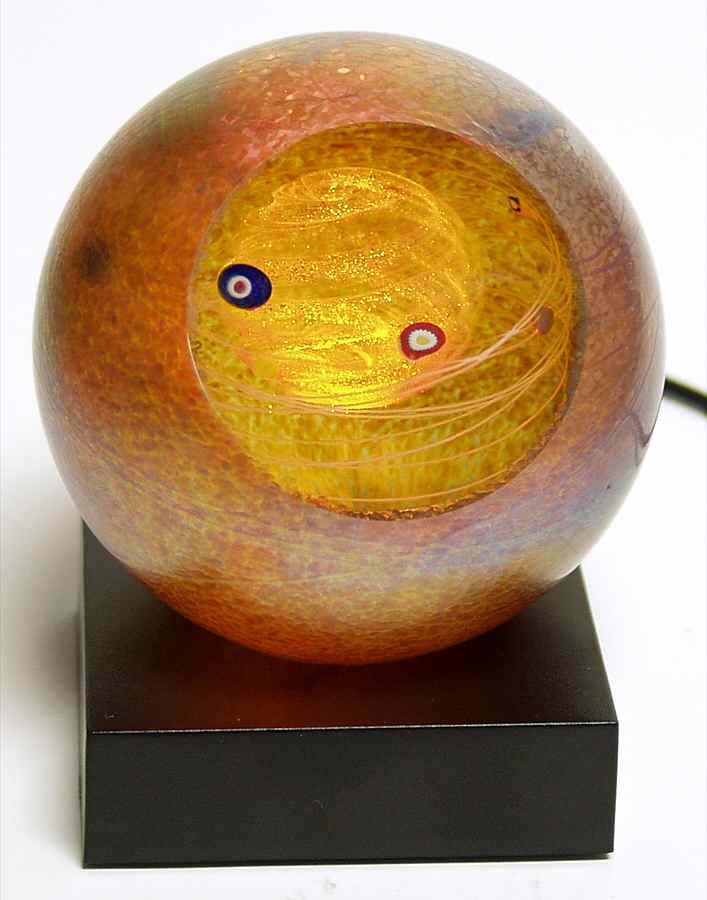 Celestial Series Solar System W/ Lighted Base Ltd Ed - No Box by Glass Eye Studio-1