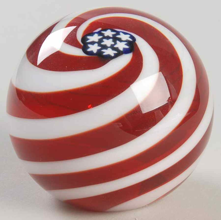 Glass Eye Studio Paperweights Old Glory - Medium - With Box by Glass Eye Studio-1