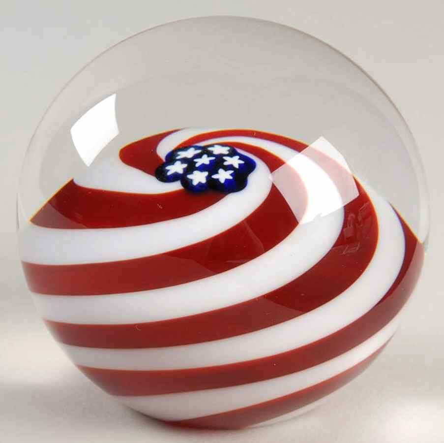 Glass Eye Studio Paperweights Old Glory - Boxed by Glass Eye Studio-1
