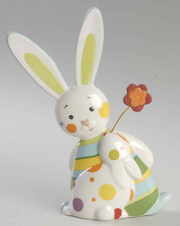 Nordic Easter Two Rabbits With Flower - Boxed by Goebel-1