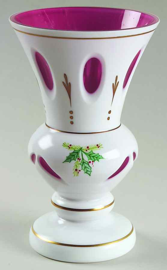 Gorham Christmas Giftware Crystal Vase - Boxed by Gorham Crystal-1