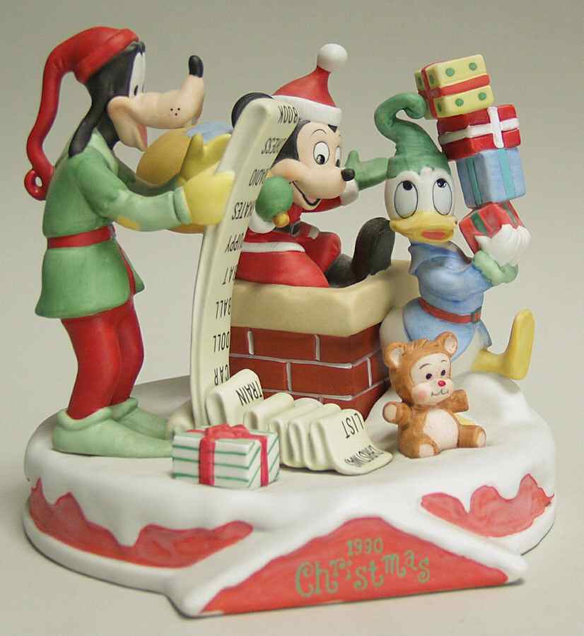 Disney Christmas Figurine Checking It Twice - No Box by Grolier-1