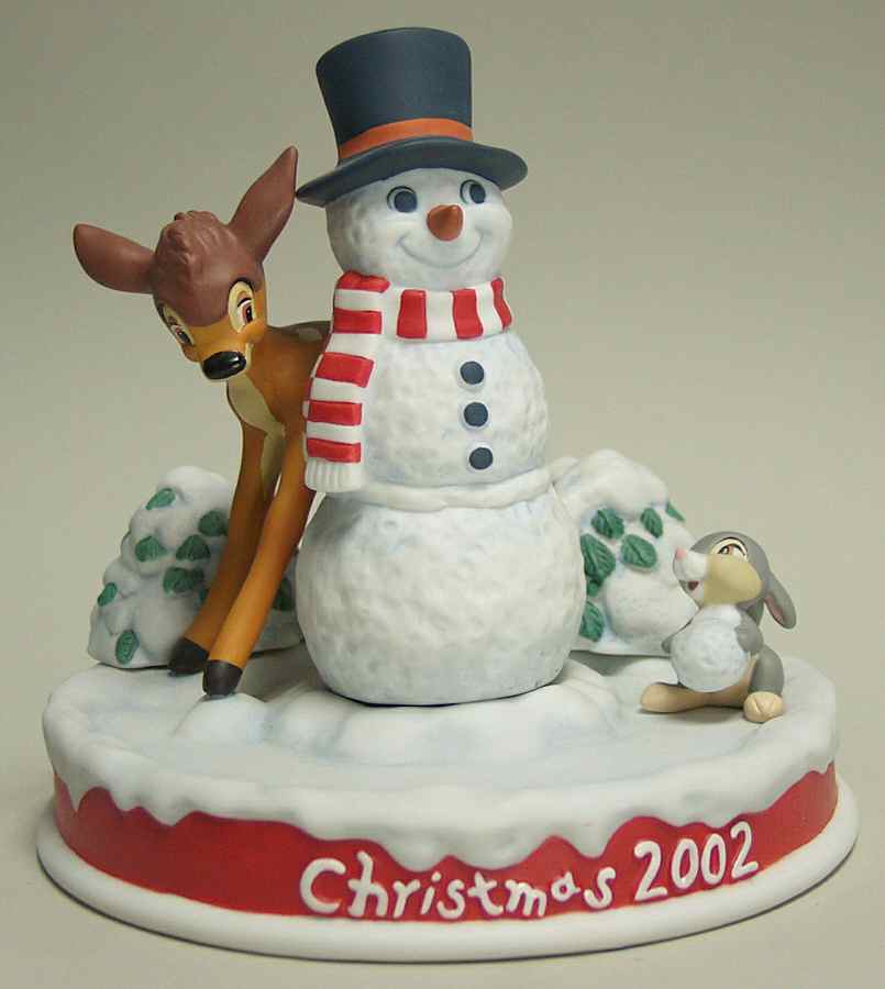 Disney Christmas Figurine Bambi In First Snowfall - No Box by Grolier-1
