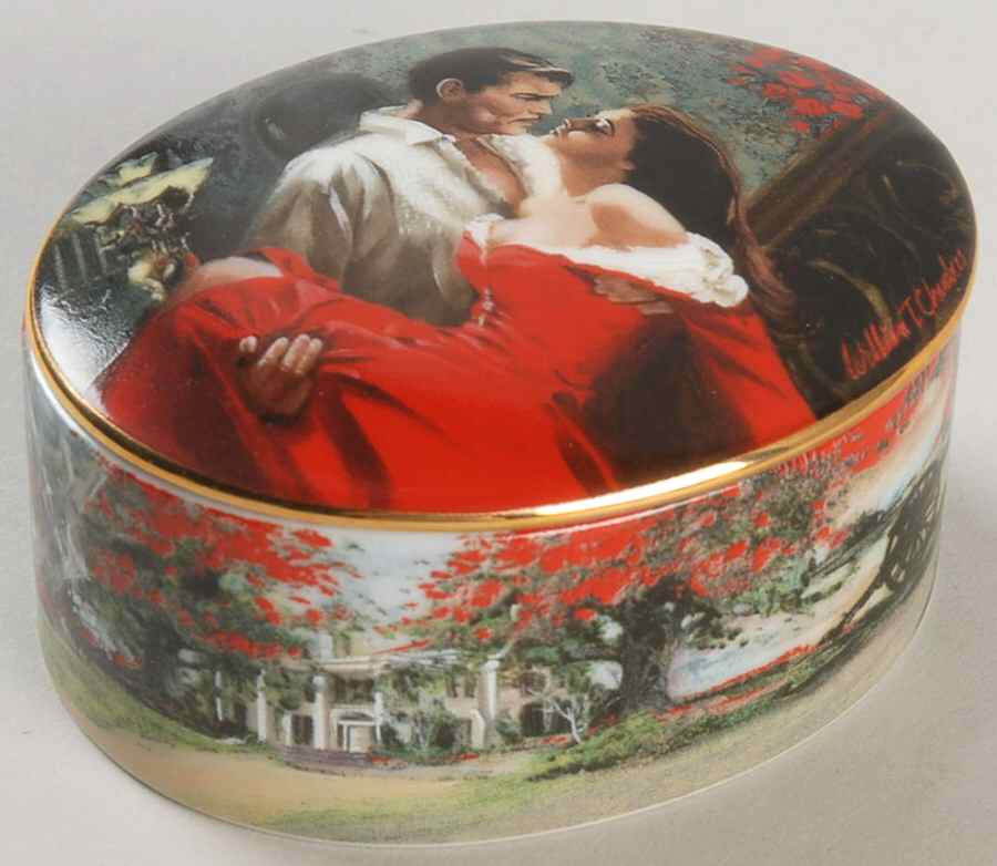 Gone with the Wind Music Box Scarlett And Rhett - Boxed by WS George-1
