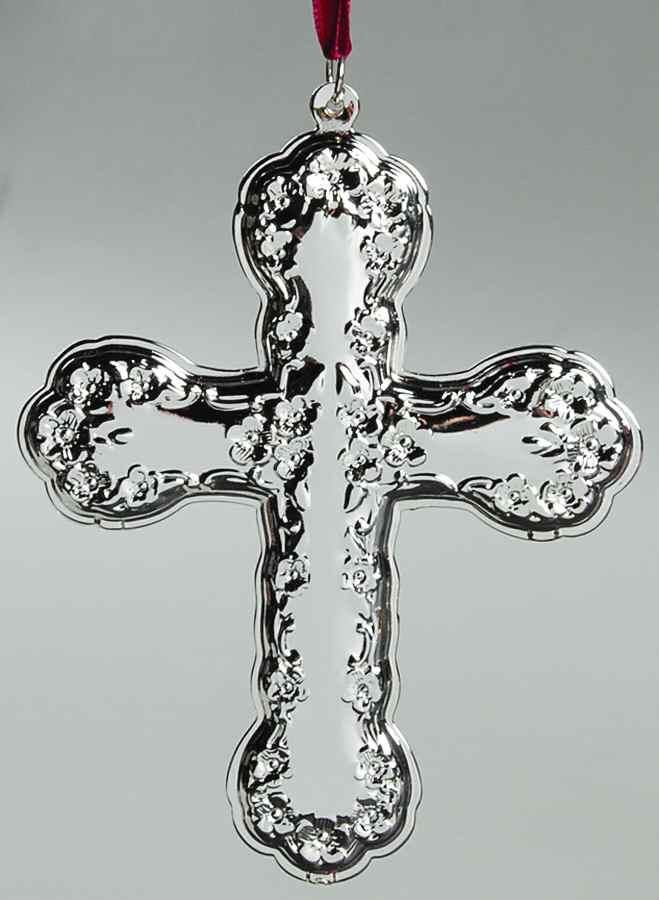 Cross-Silverplate Buttercup Cross - Boxed by Gorham Silver-1