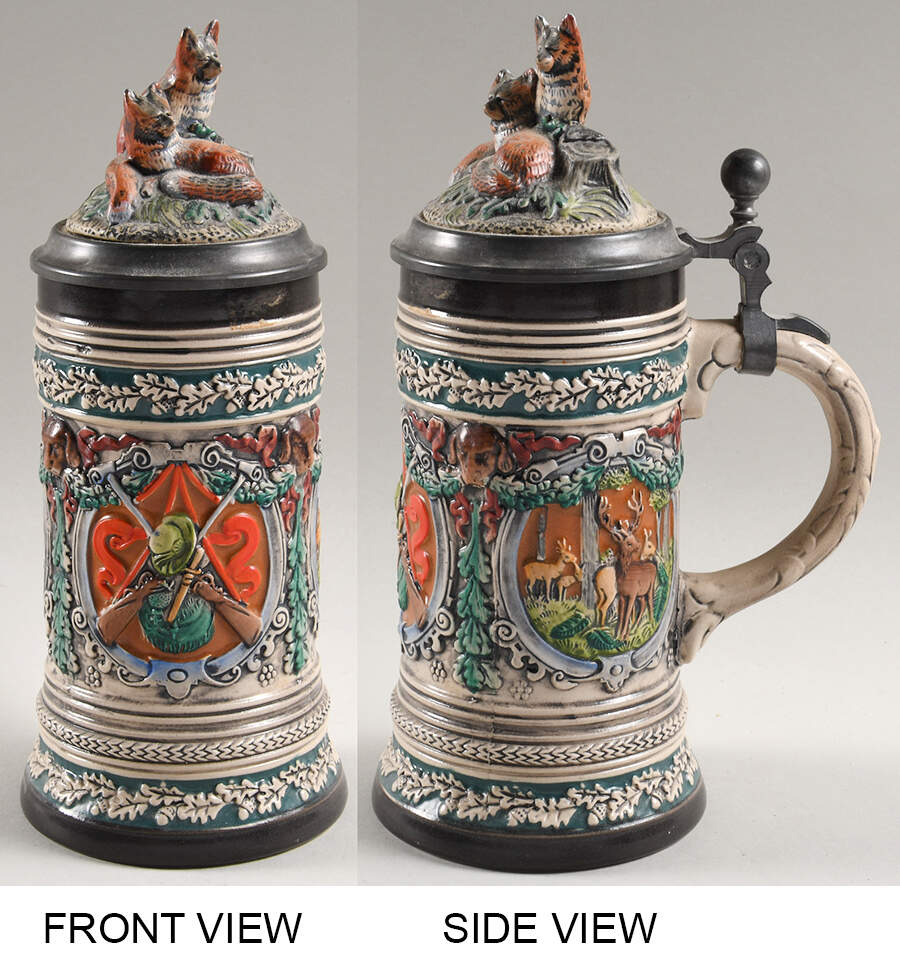 Gerz Steins Hunting Tankard - Fox Lid - No Box by Gerz-1