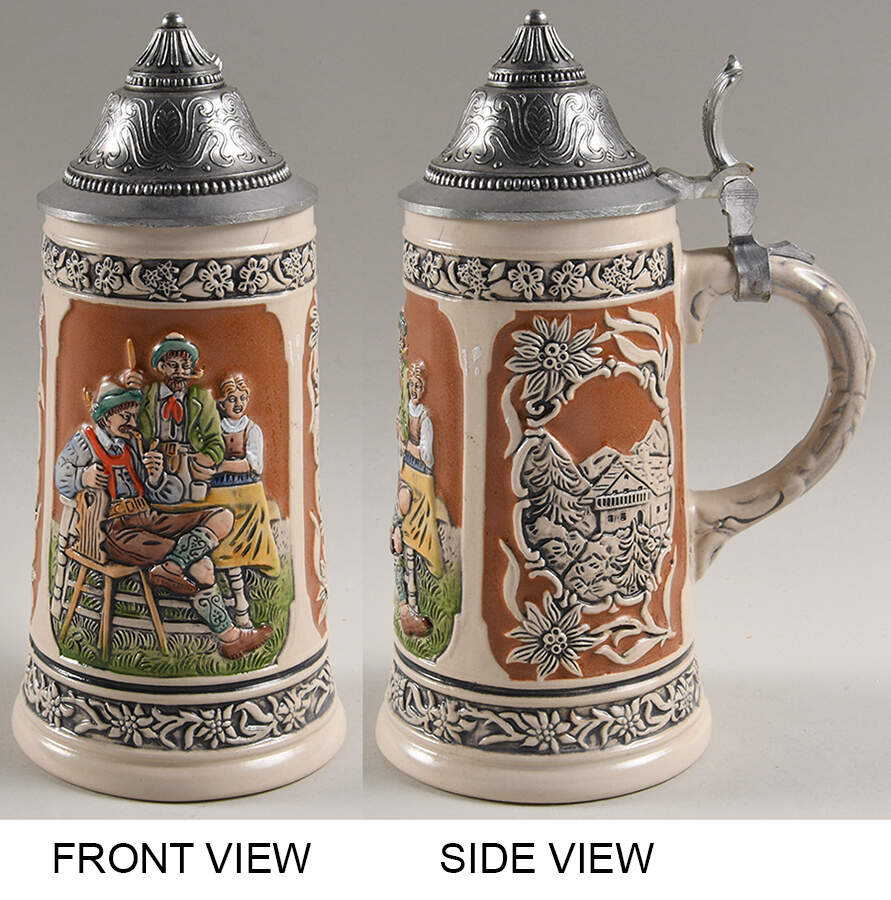 Gerz Steins Group At Table-Orange Background - No Box by Gerz-1