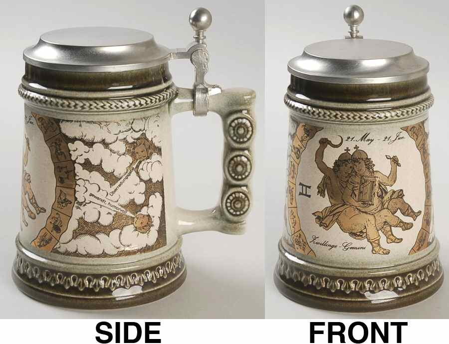 Gerz Steins Zodiac Gemini-Green/Gold - No Box by Gerz-1