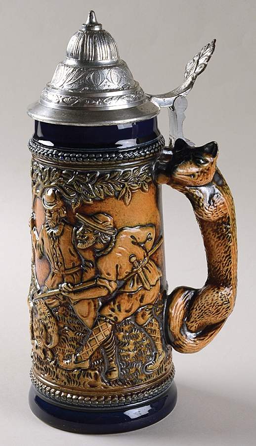 Gerz Steins Boar Hunt, Fox Handle With Lid - No Box by Gerz-1