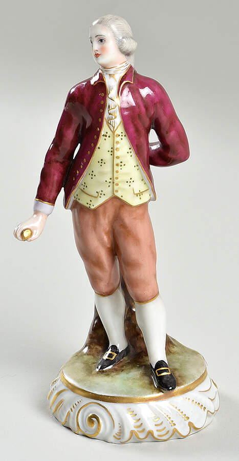 Richard Ginori Figurines Victorian Man In Red - No Box by Ginori 1735-1