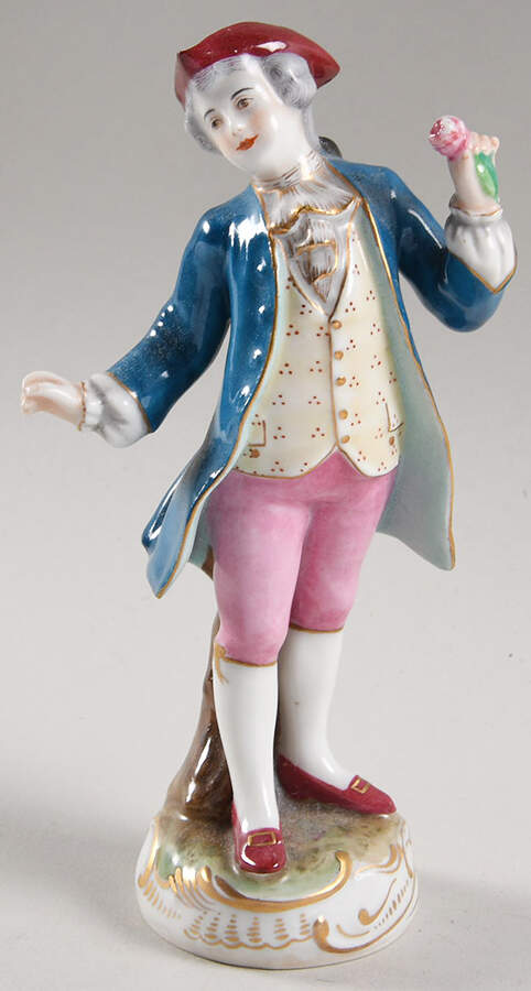 Richard Ginori Figurines Man With Rose - No Box by Ginori 1735-1