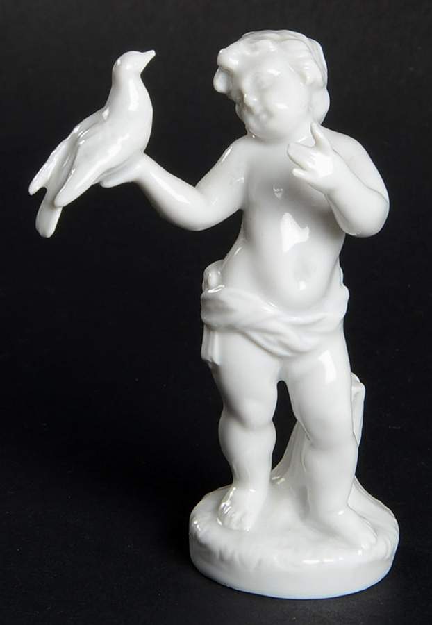 Richard Ginori Figurines Cherub With Bird-Right Arm - No Box by Ginori 1735-1