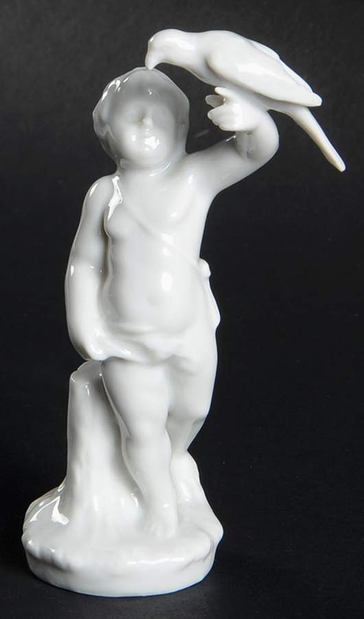 Richard Ginori Figurines Cherub With Bird-Left Arm - No Box by Ginori 1735-1