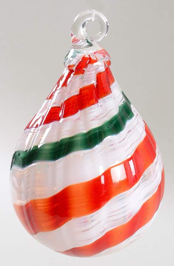 Raindrop Ornaments Candy Cane - No Box by Glass Eye Studio-1