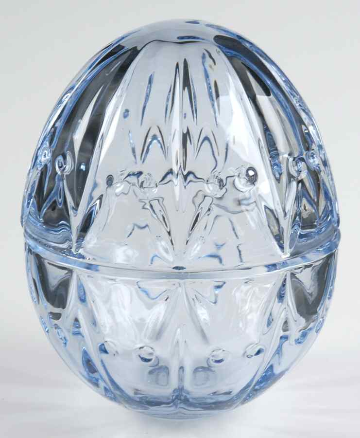 Shades of Spring Crystal Egg Box-Blue - Boxed by Gorham Crystal-1