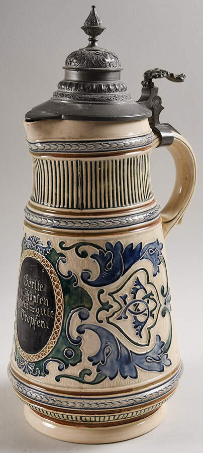German Beer Steins Pitcher-Gerlte U.Hopfen Gieb Gute Tropf  - No Box by Germany-1