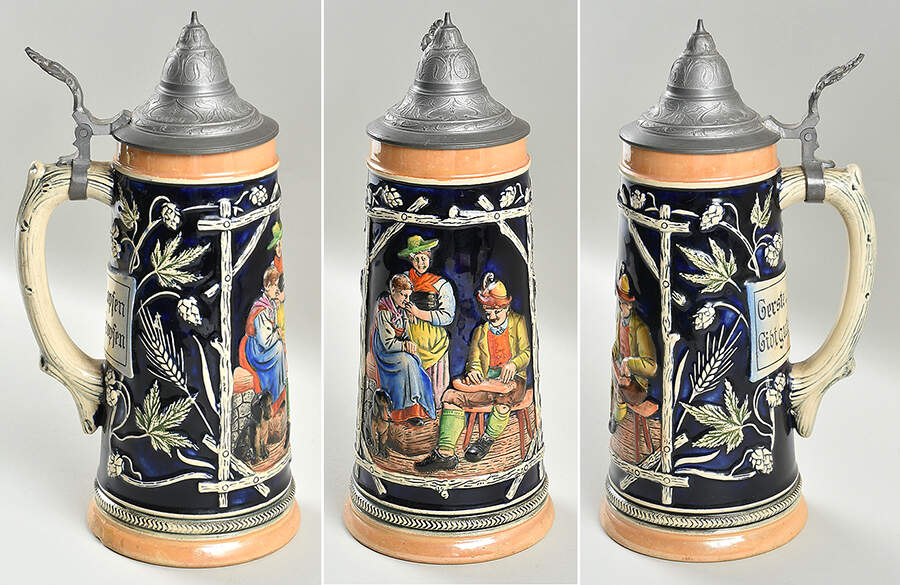 German Beer Steins Gerste U.Hopfen Gibt Gute Tropfen - No Box by Germany-1
