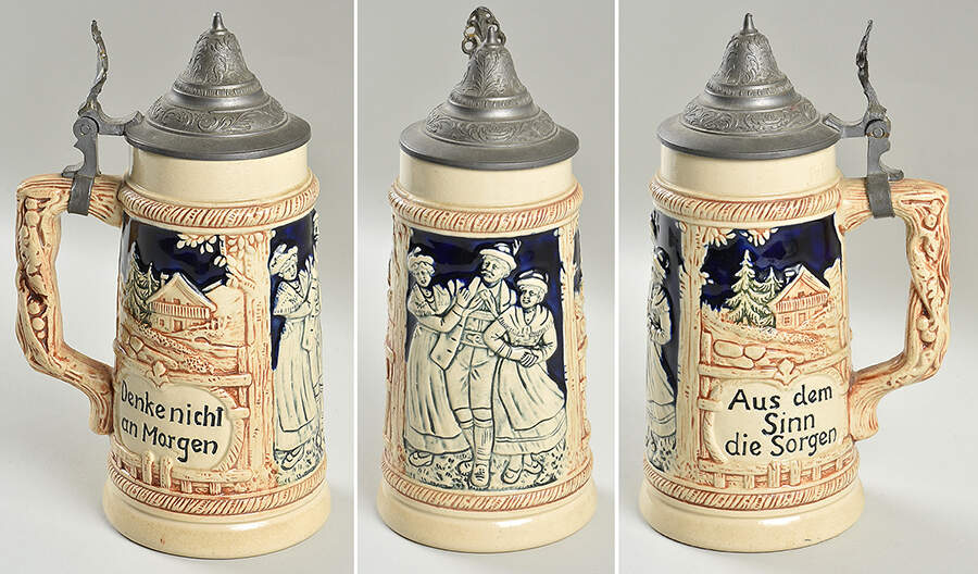 German Beer Steins Aus Dem Sinn Die Sorgen - No Box 108 by Germany-1