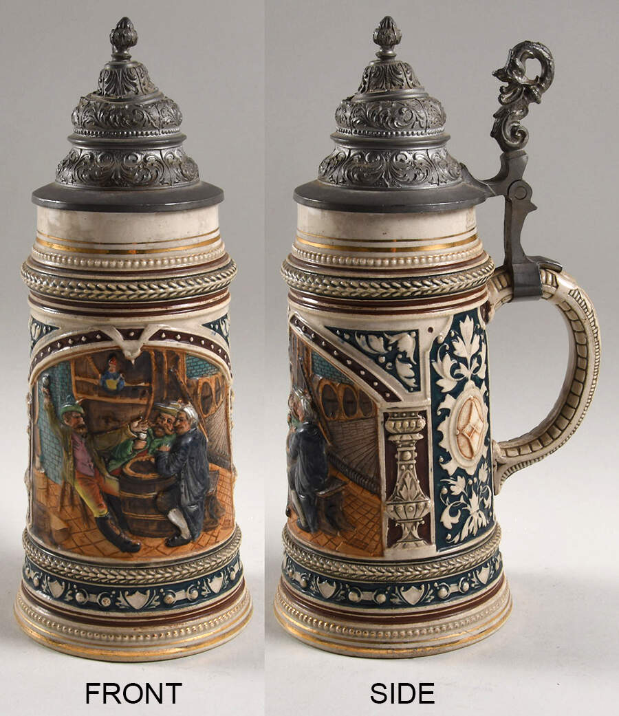 German Beer Steins Pub Scene - No Box by Germany-1
