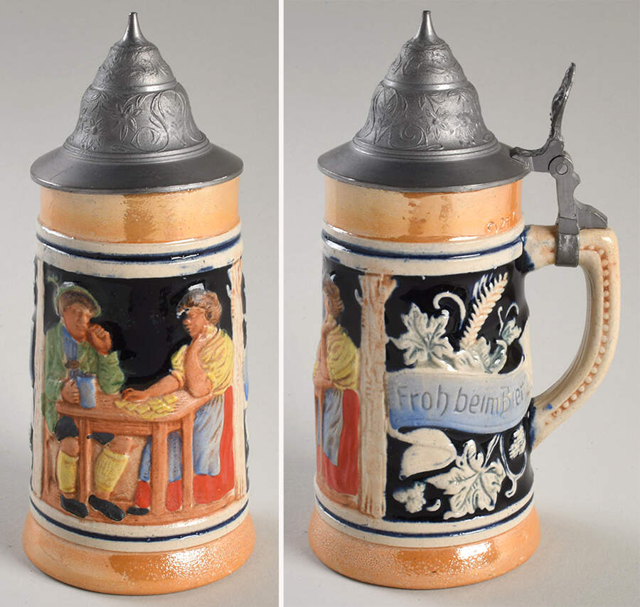 German Beer Steins Froh Beimbier Das Loben Wir - No Box by Germany-1
