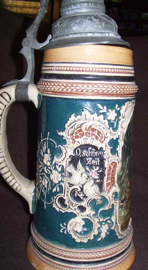 German Beer Steins O Zeit Der Liebe-Der Wanderer - No Box by Germany-1