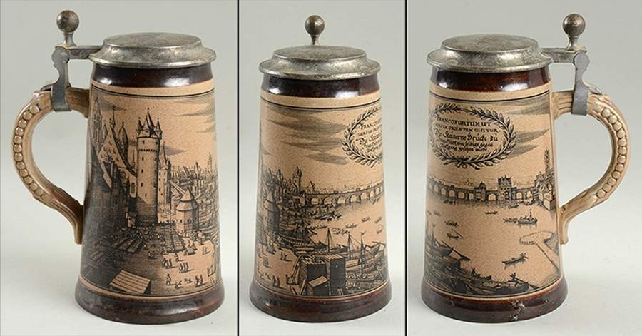 German Beer Steins Frankfurt Stone Bridge - No Box by Germany-1