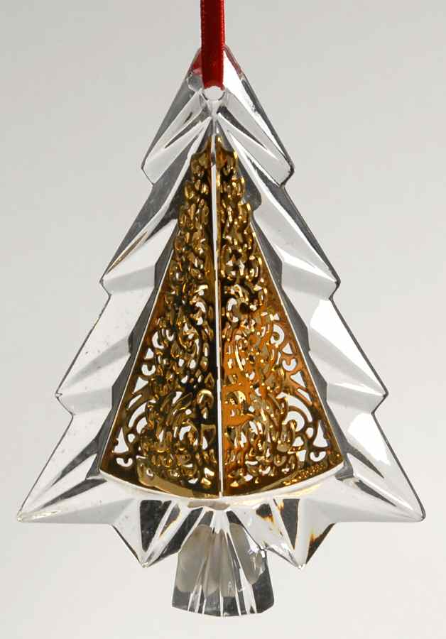 Crystal and Gold Christmas Tree - No Box by Gorham Crystal-1