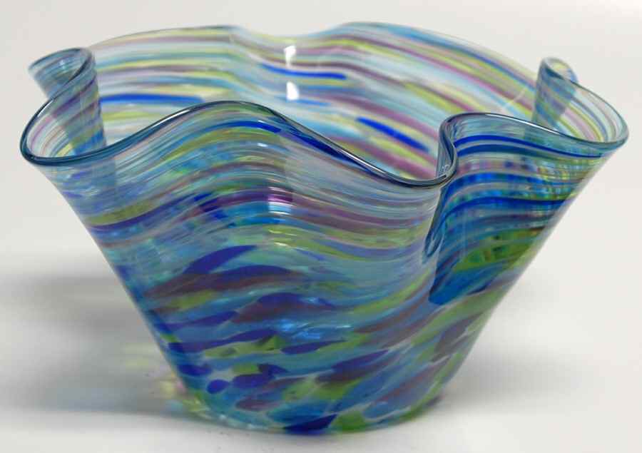 Glass Eye Studios Giftware Sky Blue Mosaic Floppy Bowl - Boxed by Glass Eye Studio-1