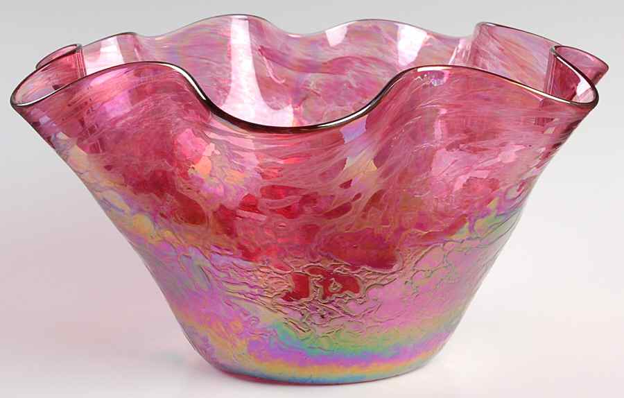 Glass Eye Studios Giftware Cranberry Mist Floppy Bowl - No Box by Glass Eye Studio-1
