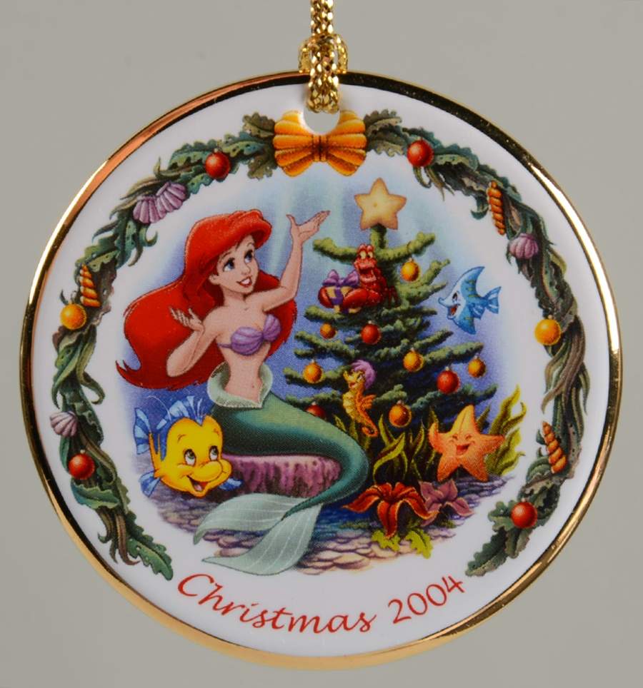 Disney Annual Ornaments-Flat Sea-Sons Greetings - Boxed by Grolier-1