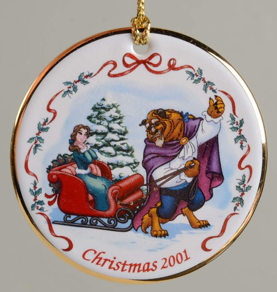 Disney Annual Ornaments-Flat Beauty And The Beast - Boxed by Grolier-1