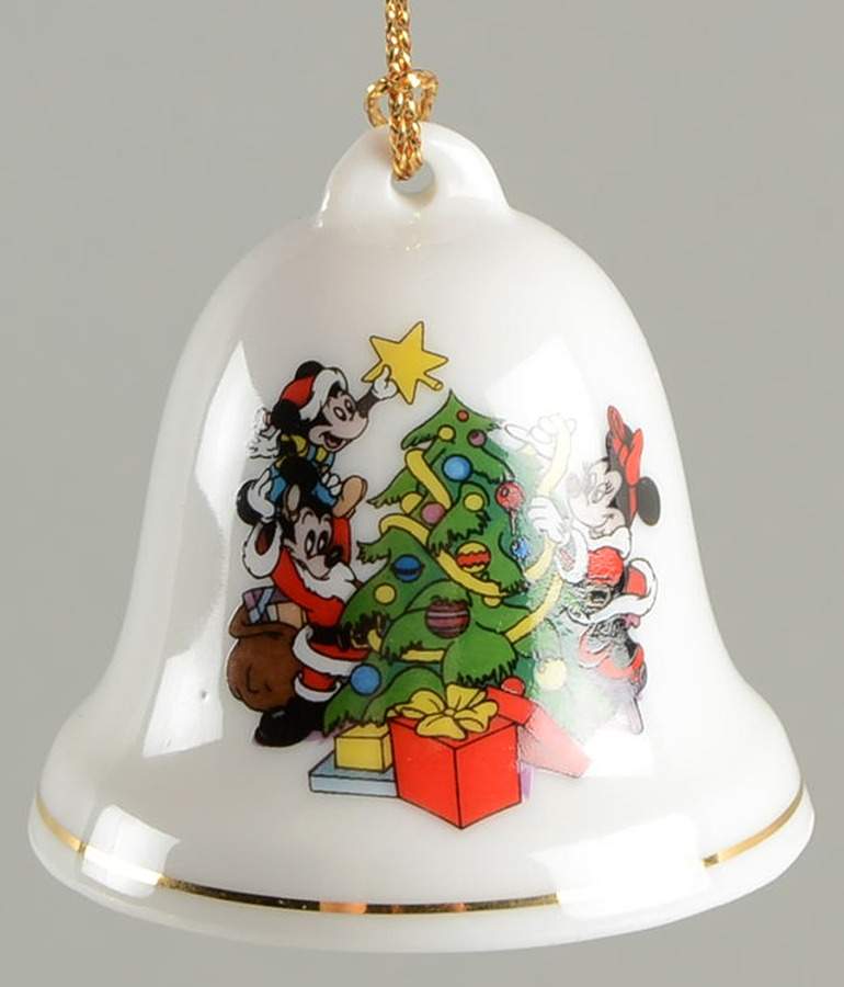 Disney Christmas Bell Mickey And Minnie Decorating Tree - No Box by Grolier-1
