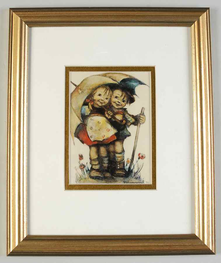 Hummel Framed Print Stormy Weather - No Box by Goebel-1