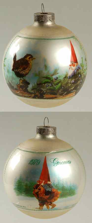 Gnome Christmas Ornament 1979 Gnome - No Box by Gorham Crystal-1