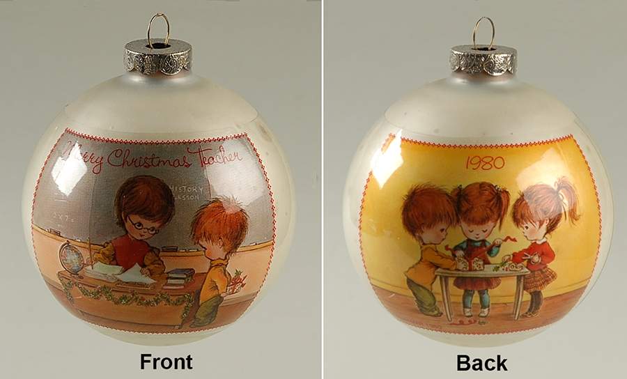 Moppets Christmas Ornaments Merry Christmas Teacher 1980 - No Box by Gorham-1