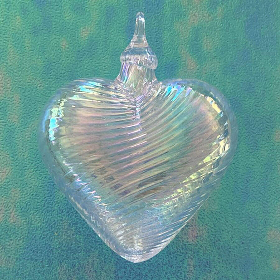 Heart Ornaments Icicle - No Box by Glass Eye Studio-1