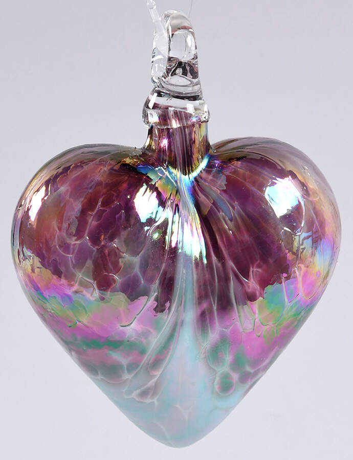 Heart Ornaments Purple Dusk - No Box by Glass Eye Studio-1