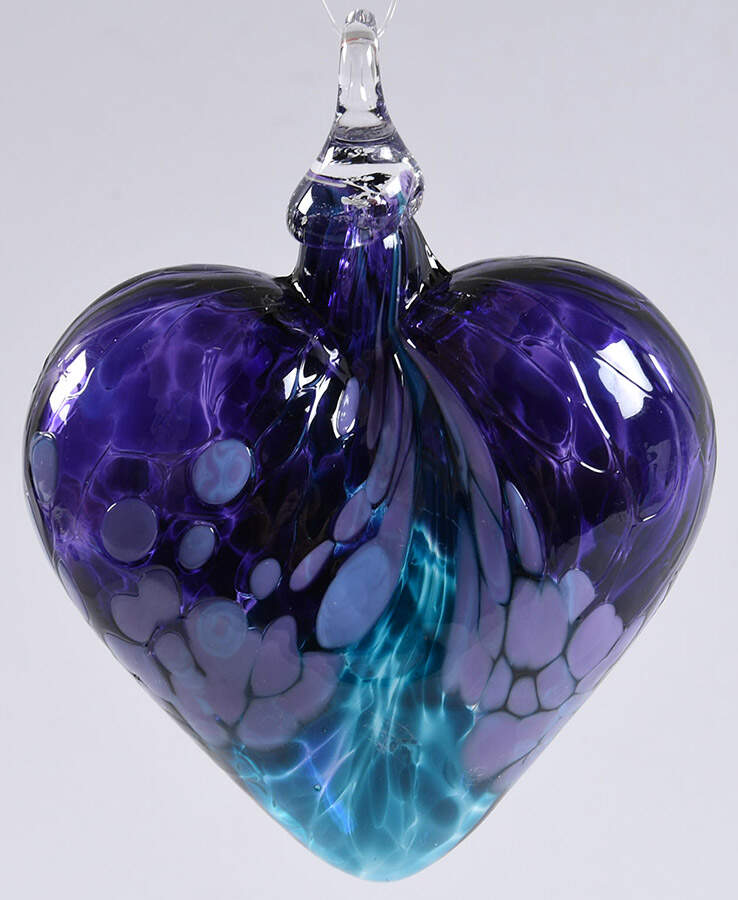 Heart Ornaments Iris - No Box by Glass Eye Studio-1