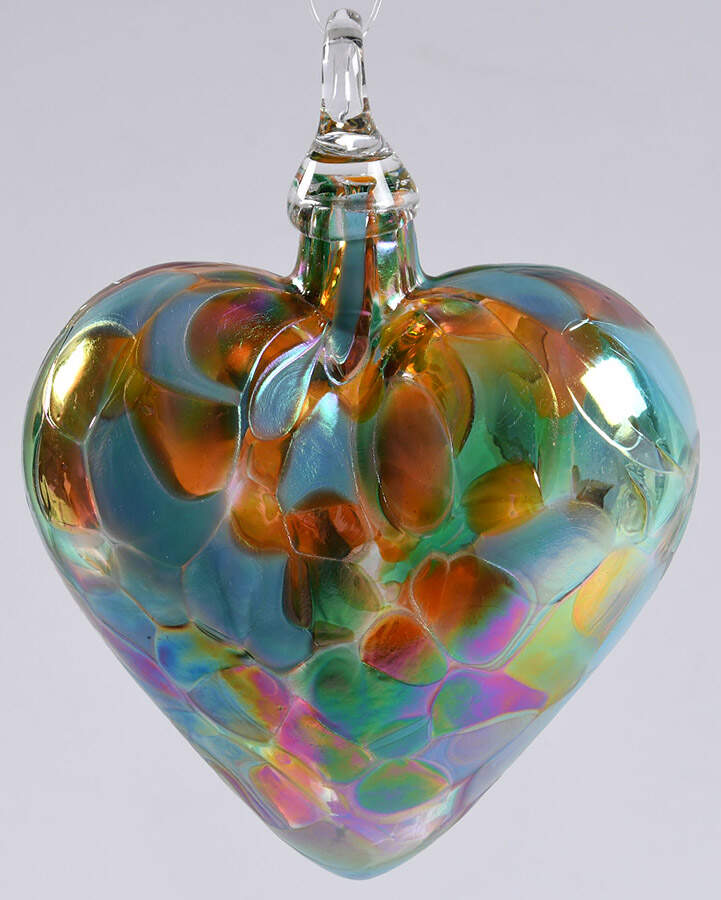 Heart Ornaments Winter Sunset - No Box by Glass Eye Studio-1