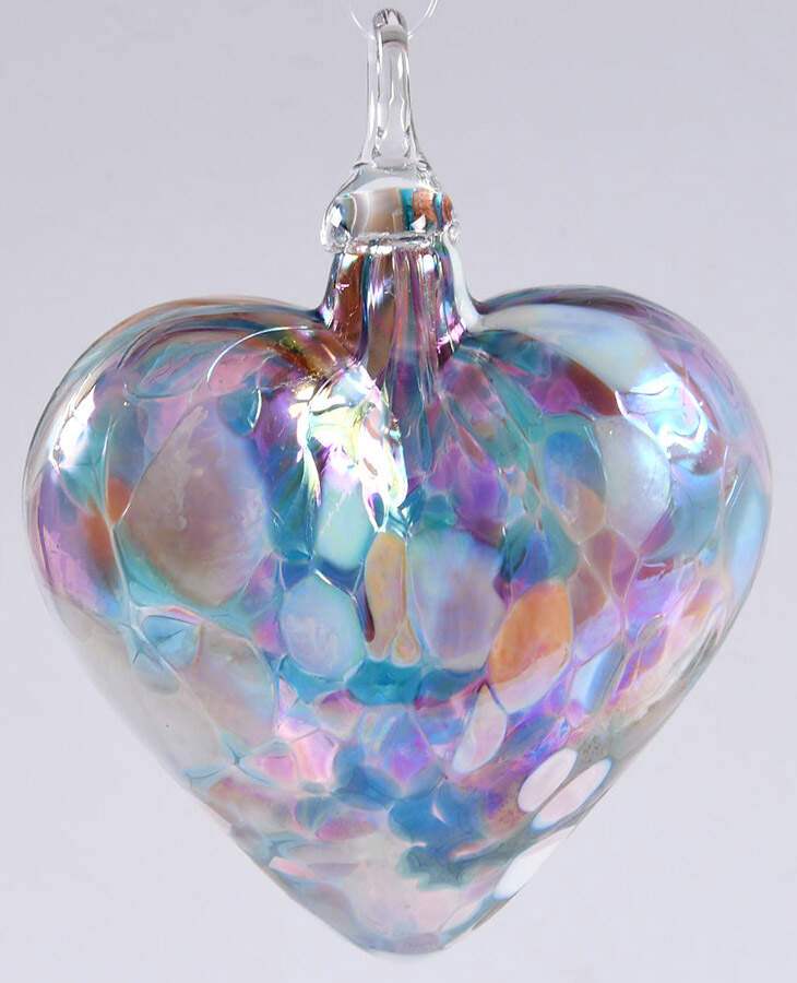 Heart Ornaments Lilac - No Box by Glass Eye Studio-1