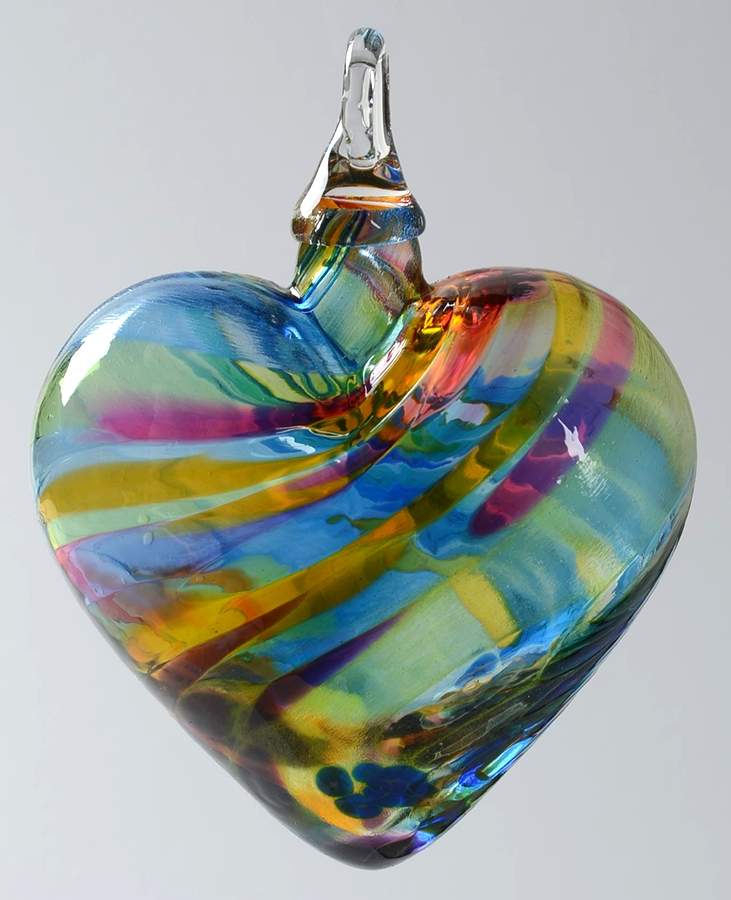 Heart Ornaments Chameleon Heart - No Box by Glass Eye Studio-1