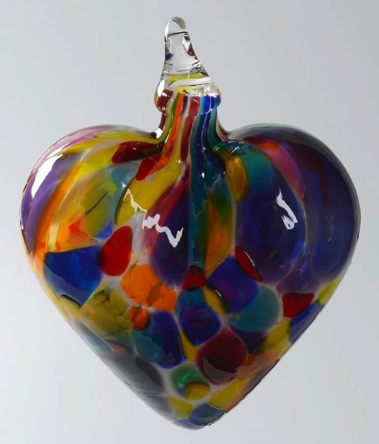 Heart Ornaments Fiesta Heart - No Box by Glass Eye Studio-1