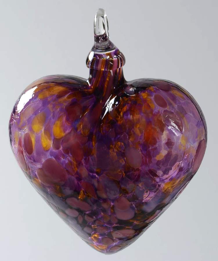 Heart Ornaments Iris Heart - No Box by Glass Eye Studio-1