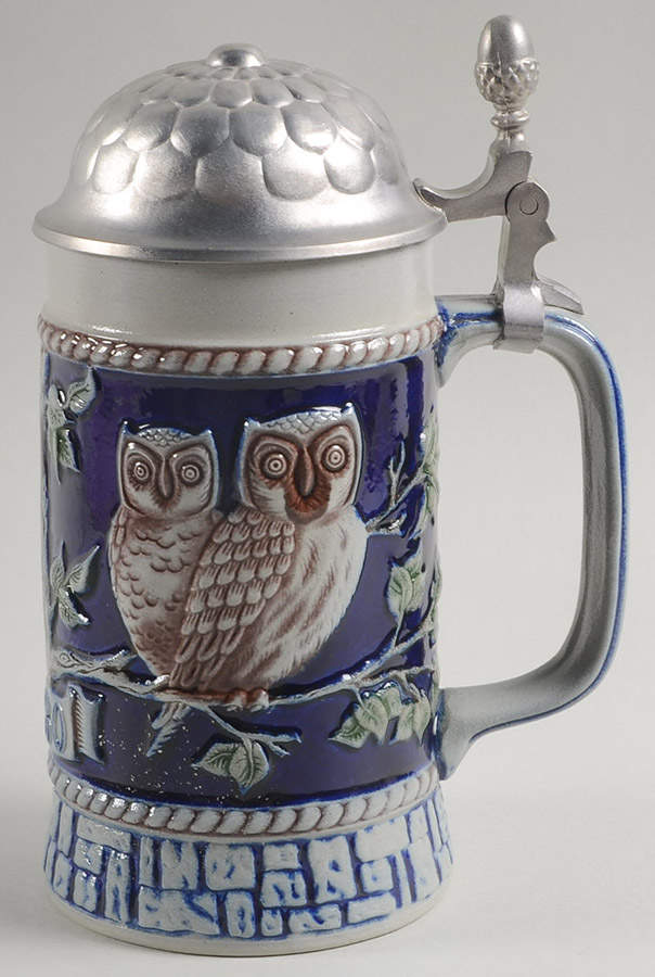 Bavarian Forest Series Owls-Stein - With Box by Goebel-1