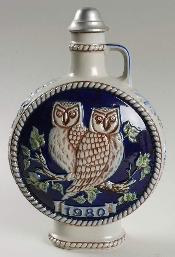 Bavarian Forest Series Owls-Decanter - No Box by Goebel-1