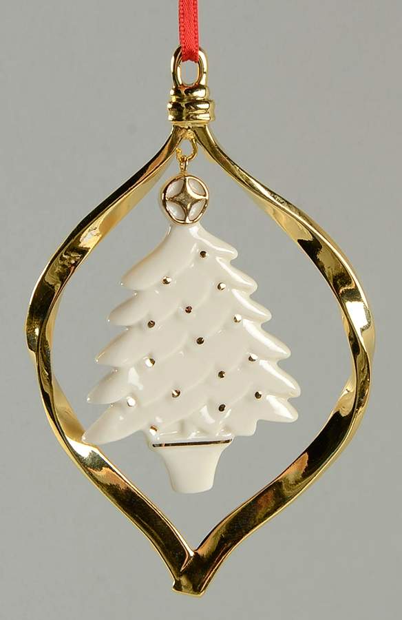Porcelain & Gold Ornaments Tree - No Box by Gorham-1